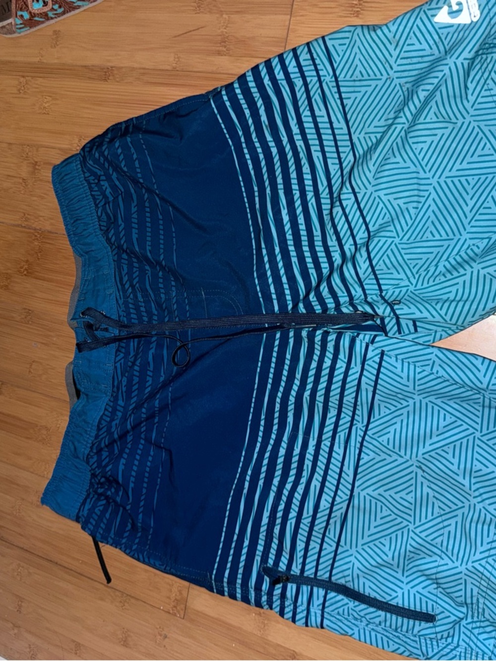 Gerry Weber Men’s Blue Teal Striped Swim Trunks